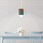 Lampadaire "Mikayla" SKD-P1010-S - Suspension réglable en aluminium et bois - Design moderne et décontracté