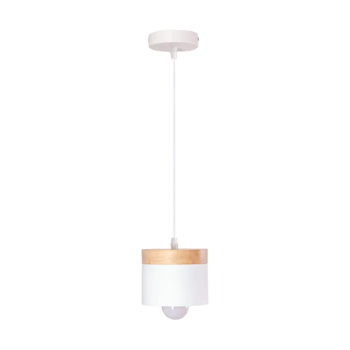 Lampadaire "Mikayla" SKD-P1010-S - Suspension réglable en aluminium et bois - Design moderne et décontracté