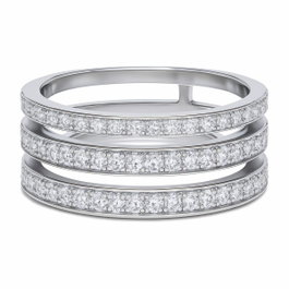 Diamonfire Bague en Argent et Zirconia Taille 17
