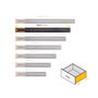 Emuca Lot de 5 jeux de Coulisses pour tiroirs, roulement à billes, hauteur 45mm, profondeur 550mm, sortie totale, fermeture amortie, Noir