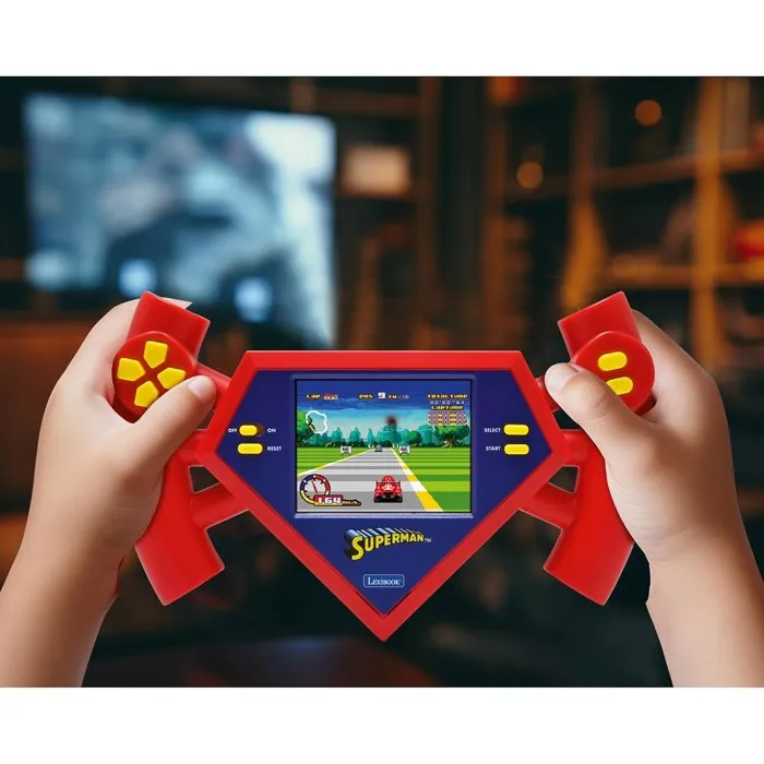 Lexibook Console Portable Superman Cyber Arcade Motion avec écran LCD couleur 2.8'', 50 jeux inclus dont 10 Superman, contrôle gestuel
