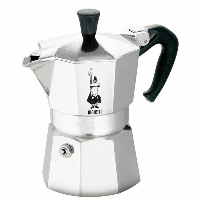 Bialetti Moka Express 3 Tasses, Aluminium Gris