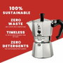 Bialetti Moka Express 3 Tasses, Aluminium Gris