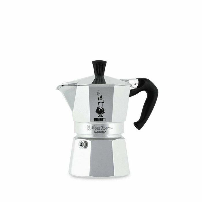 Bialetti Moka Express 3 Tasses, Aluminium Gris