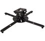 B-Tech BT899XL Support de plafond universel pour projecteur, 25 kg max, ajustement micro inclinaison, roulis et pivotement, noir