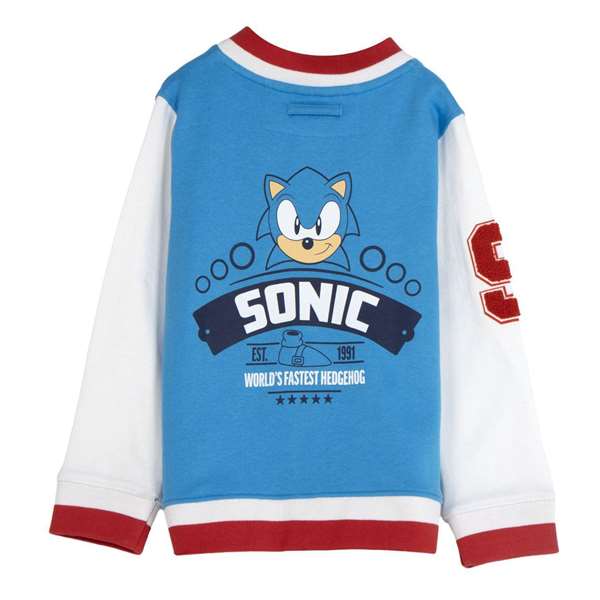 Cerdá Veste baseball en cotton brossé motif Sonic pour enfant 10 ans - Bleu Cerdá Veste baseball en cotton brossé motif Sonic pour enfant 10 ans - Bleu