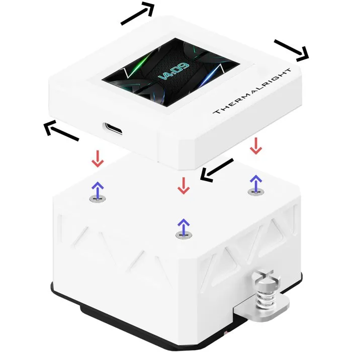 Thermalright Frozen Warframe 240 SE ARGB FROWAR24SEARGB-WH - Watercooling AIO pour CPU - Compatible Intel LGA et AMD AM5/AM4 - 2x Ventilateurs 120 mm ARGB - Blanc