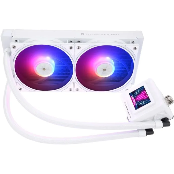 Thermalright Frozen Warframe 240 SE ARGB FROWAR24SEARGB-WH - Watercooling AIO pour CPU - Compatible Intel LGA et AMD AM5/AM4 - 2x Ventilateurs 120 mm ARGB - Blanc