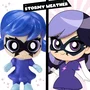 Bandai Miraculous Ladybug Mini Univers Chibi Parc d'Attractions - Figurines Miniatures Marinette et Climatika - Réf. P50553