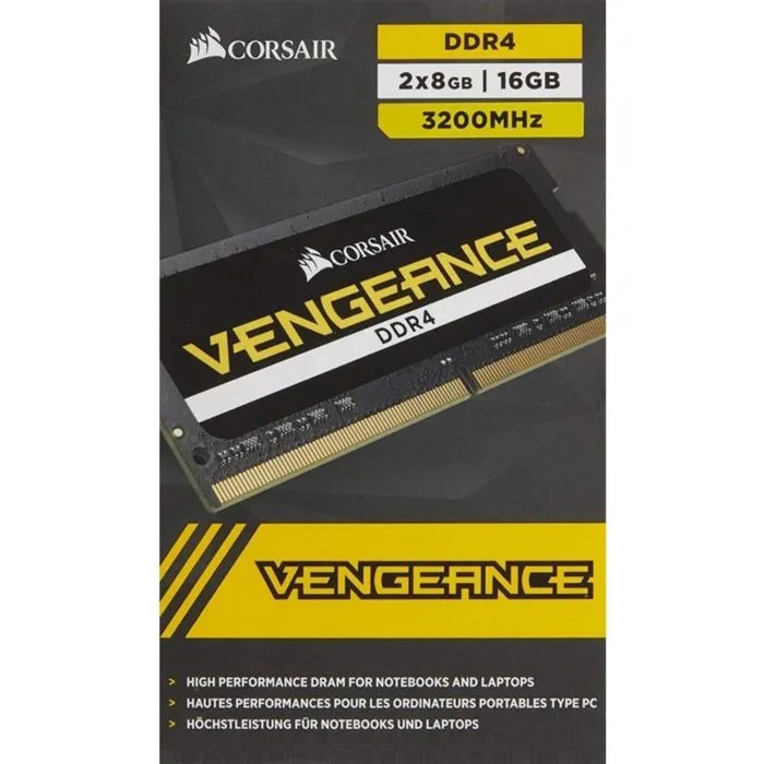 Corsair Vengeance 16 GB (2 x 8 GB) DDR4 3200 MHz CL22 SODIMM