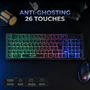 The G-Lab KEYZ CAESIUM EX - Clavier gamer membrane Rainbow - Noir