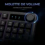 The G-Lab KEYZ CAESIUM EX - Clavier gamer membrane Rainbow - Noir