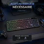 The G-Lab KEYZ CAESIUM EX - Clavier gamer membrane Rainbow - Noir