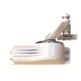 TELESCO Ferme-porte hydraulique avec retenue fixe, blanc/beige satiné