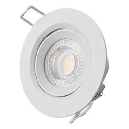 Edm Downlight LED encastrable rond 5 W 3200 K blanc ø9 cm