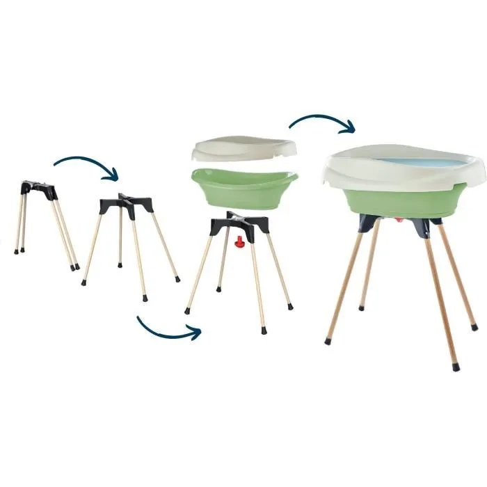 Thermobaby VASCO - Pack Plan à langer et Baignoire 2 en 1 pour Bébé, Bord arrondi, Sécurisé, Pratique, Vert Céladon Thermobaby VASCO - Pack Plan à langer et Baignoire 2 en 1 pour Bébé, Bord arrondi, Sécurisé, Pratique, Vert Céladon