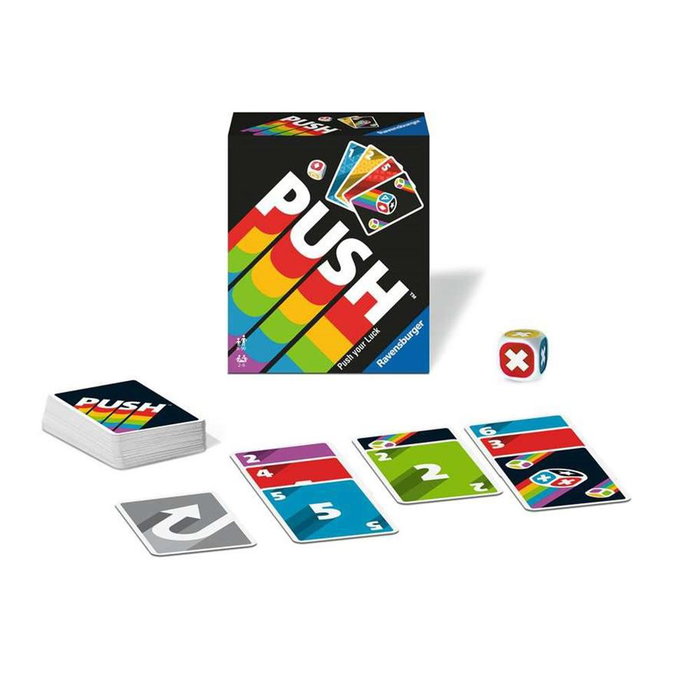 Ravensburger Push Jeu de Cartes Familial Stratégie et Risque dès 8 Ans 2-6 Joueurs 26828