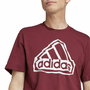 T-shirt à manches courtes homme Adidas Fld Bos Marron Bordeaux