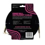Ernie Ball Câble Instrument Jack-Jack Tressé 2,54 m - Noir (Connecteurs Dorés) Réf: Sa