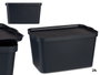 Kipit Boîte de Rangement en Plastique avec Couvercle 24 L Antracite 29.3x24.5x45 cm (Set de 6)