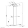 Neomounts FL15-750WH1 Support au sol pour tablettes 9.7 à 11 pouces avec antivol et gestion des câbles - Blanc
