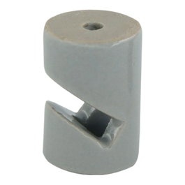 F-Line Lot de 5 serre-câbles cylindriques en porcelaine forme V noir Ø20 x 30 mm pour murs et plafonds