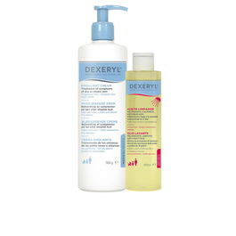 Dexeryl Crème Émolliente Hydratante et Réparatrice 500g + Huile Nettoyante 200ml - Traitement Anti-Sécheresse et Anti-Irritation