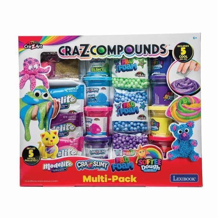 Lexibook Crazart Kit de modelage avec 4 textures et 5 accessoires