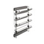 Emuca Porte-chaussures latéral coulissant pour placards et dressing Quartz, Gauche, Acier, Titane