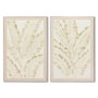 Home ESPRIT Toile Blanc Beige Palmiers Tropical (2 Unités)