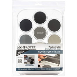 Panpastel Set de 7 couleurs de modélisme (Weathering - Greys, Grime & Soot)