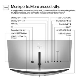 HP Écran de conférence HP Series 7 Pro 34 pouces WQHD - 734pm - Gris - Incurvé