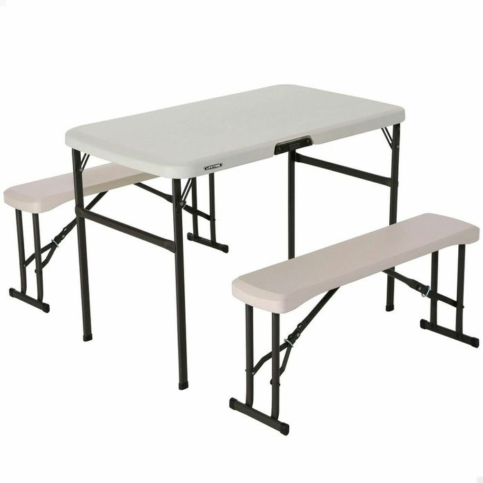 Ensemble Table + Chaises Lifetime Crème 106 x 61 x 74 cm Ensemble Table + Chaises Lifetime Crème 106 x 61 x 74 cm