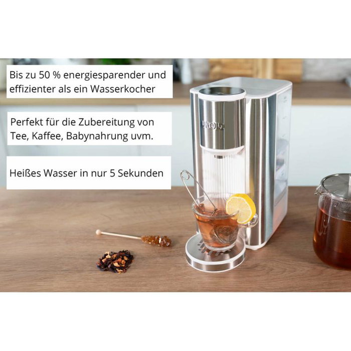 Unold Dispenseur d'eau chaude Ava Argent Blanc 18610 avec température réglable pour thé ou café