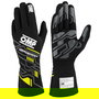Omp 8856-2018 Gants de Course My2025 Ignifuges Noir Jaune Fluo Taille L