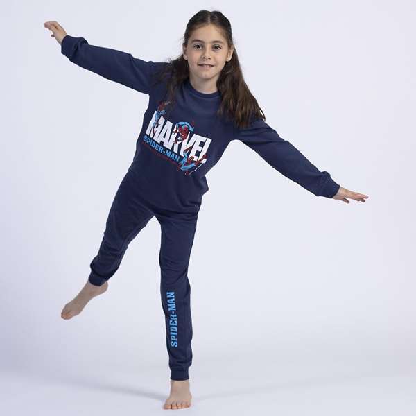 Cerdá Pyjama long enfant en jersey 5 ans avec motif Spider-Man - Bleu foncé