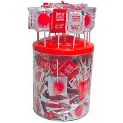 ALTERNATIVA 3 Piruletas Redondas Cerise BIO avec présentoir 200 uds ALTERNATIVA 3 Piruletas Redondas Cerise BIO avec présentoir 200 uds