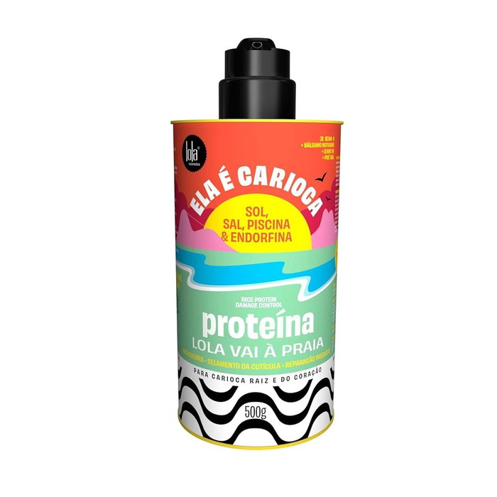 Lola From Rio Ela É Carioca - Balsam protéiné réparateur pour cheveux, prévention des pointes fourchues, 500 g Lola From Rio Ela É Carioca - Balsam protéiné réparateur pour cheveux, prévention des pointes fourchues, 500 g