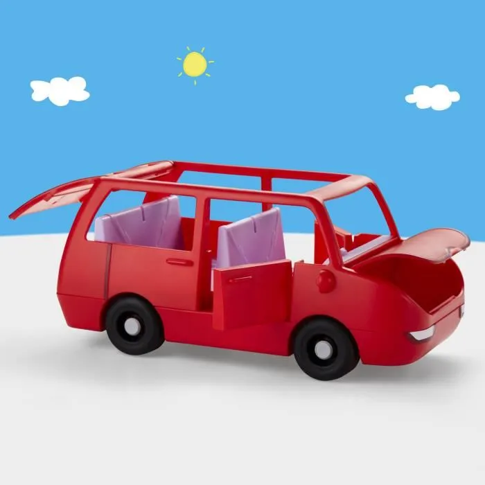 Hasbro Peppa Pig La grande voiture familiale rouge avec 2 figurines