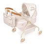 DeCuevas Poussette de Poupée Verona 86078 - Avec Sac à Main, Manche Confortable et Roues Silencieuses, Pour Enfants 3 Ans et Plus