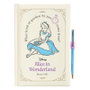 ERIK - Carnet A5 Premium 96 pages avec couverture rigide et stylo à bille assorti, thème Alice au Pays des Merveilles Disney, poche intérieure