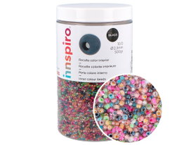 Innspiro Rocaille de verre ronde couleurs assorties 2,3 mm 500g