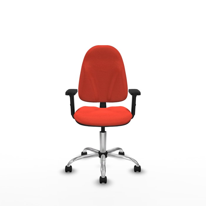 PIQUERAS Y CRESPO Chaise de bureau Algarra orange foncé avec accoudoirs 2D