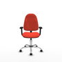 PIQUERAS Y CRESPO Chaise de bureau Algarra orange foncé avec accoudoirs 2D