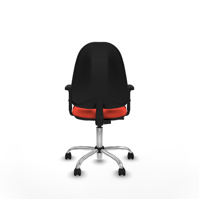 PIQUERAS Y CRESPO Chaise de bureau Algarra orange foncé avec accoudoirs 2D