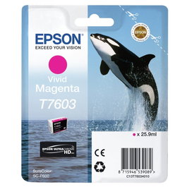 Epson C13T76034010 Cartouche d'encre originale Vivid Magenta, 25.9 ml, pour SureColor SC-P600
