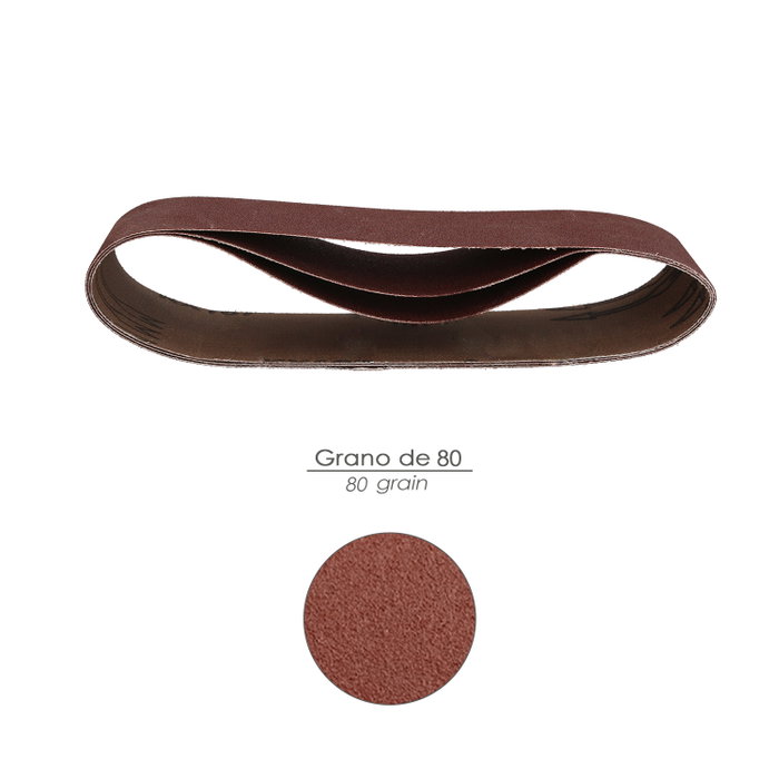 WOLFPACK LINEA PROFESIONAL Lot de 3 bandes abrasives 100x914mm grain 80