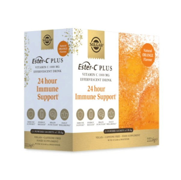 Solgar Ester-C Plus Vitamine C 1000 mg, 21 sachets effervescents