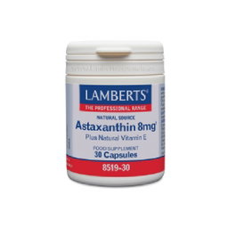 LAMBERTS Astaxantina 8 mg avec Vitamine E naturelle, 30 capsules