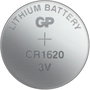 GP Batteries - Piles bouton lithium CR1620, Lot de 5, 10 ans de durée de conservation, Pour calculatrices, jouets et systèmes d'entrée sans clé